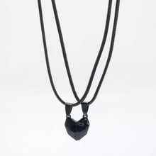 Custom Magnetic Stone heart Couple Necklace