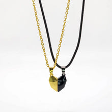 Custom Magnetic Stone heart Couple Necklace