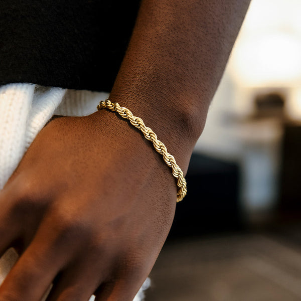 Rope Bracelet - Gold  (5mm)