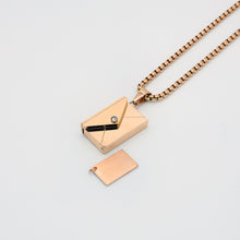 Custom Message Love Letter Necklace - Rose Gold