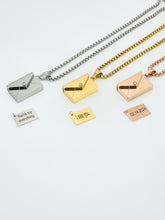 Custom Message Love Letter Necklace - Rose Gold