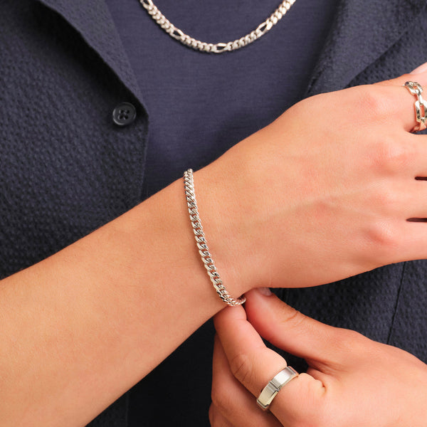 Cuban Bracelet - White Gold (5mm)