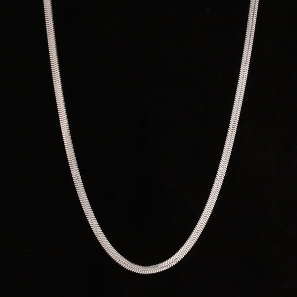 Herringbone Chain - White Gold (5mm)
