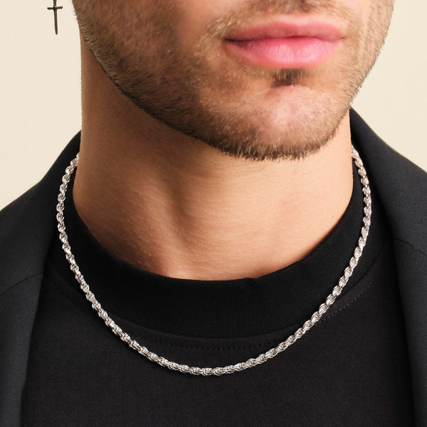 Rope Chain - White Gold  (5mm)