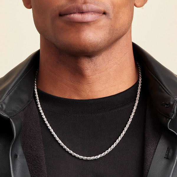 Rope Chain - White Gold (3mm)