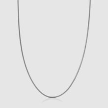 Minimal Round Snake Chain - White Gold (2mm)