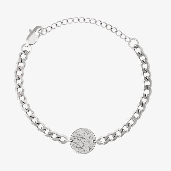 Custom Minimal Coin Bracelet - White Gold