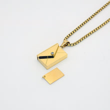 Custom Message Love Letter Necklace - Gold