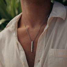 Custom Bar Necklace With Stone - Gold