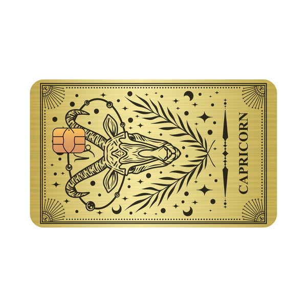 Customizable debit or credit card - Zodiac sign - Capricorn