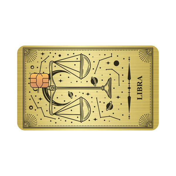 Customizable debit or credit card - Zodiac sign - Libra