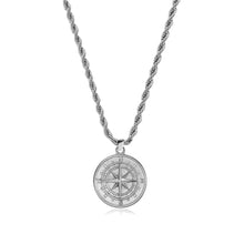 Wind Rose Pendant - White Gold