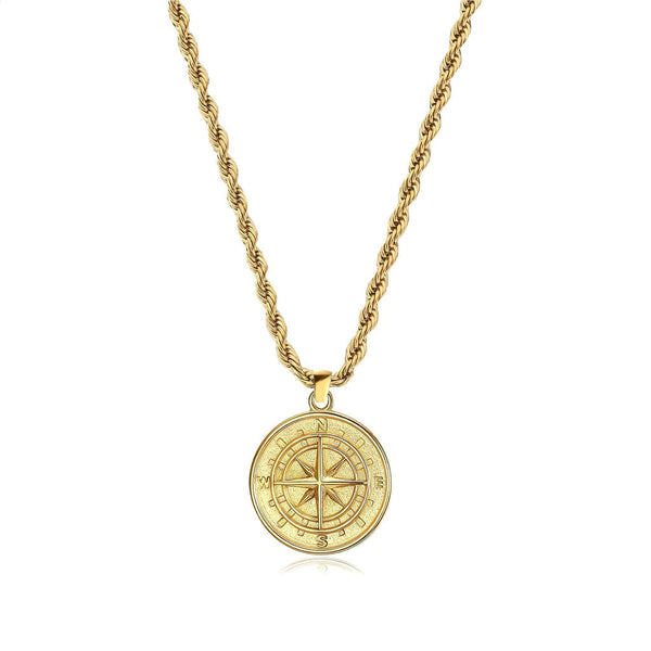 Wind Rose Pendant - Gold