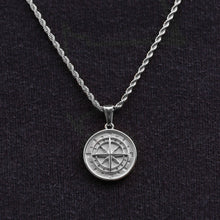 Wind Rose Pendant - White Gold