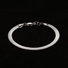 Herringbone Bracelet - White Gold  (5mm)