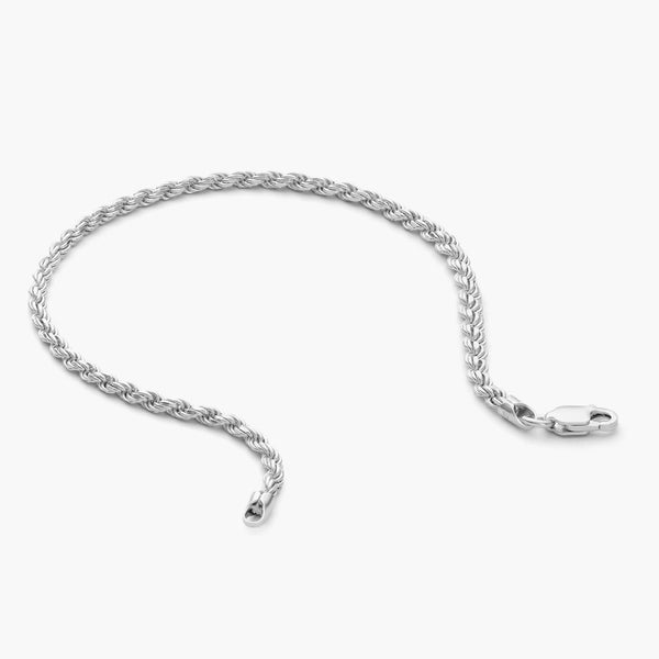 Minimal Rope Bracelet - White Gold  (3mm)