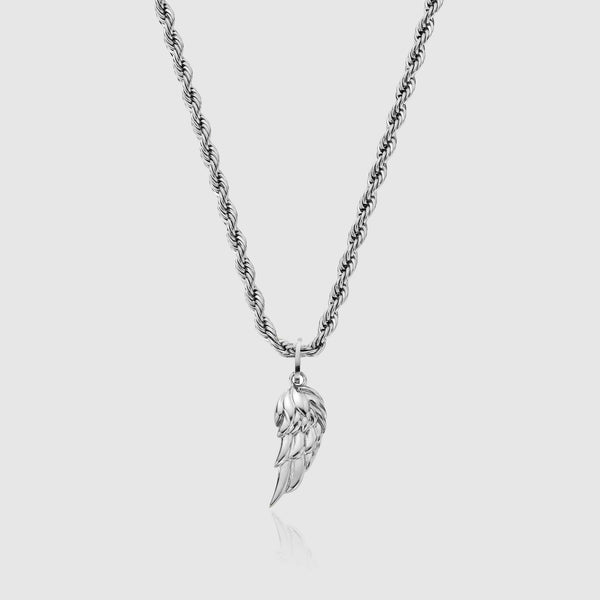 Angel Wing Pendant - White Gold