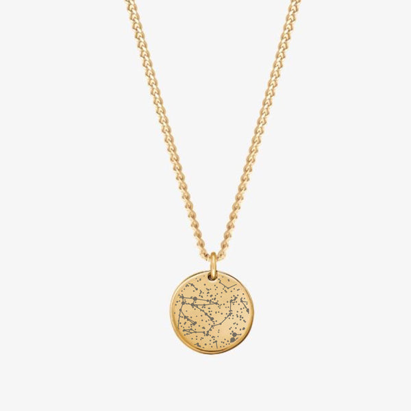 Minimal Custom Coin Necklace - Gold