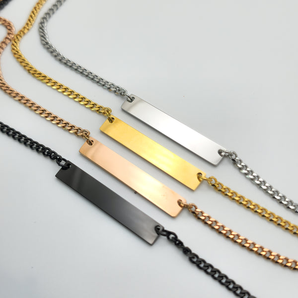 Custom Plate Necklace - Gold