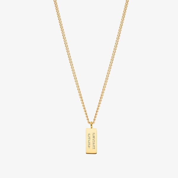 Custom Tag Necklace - Gold