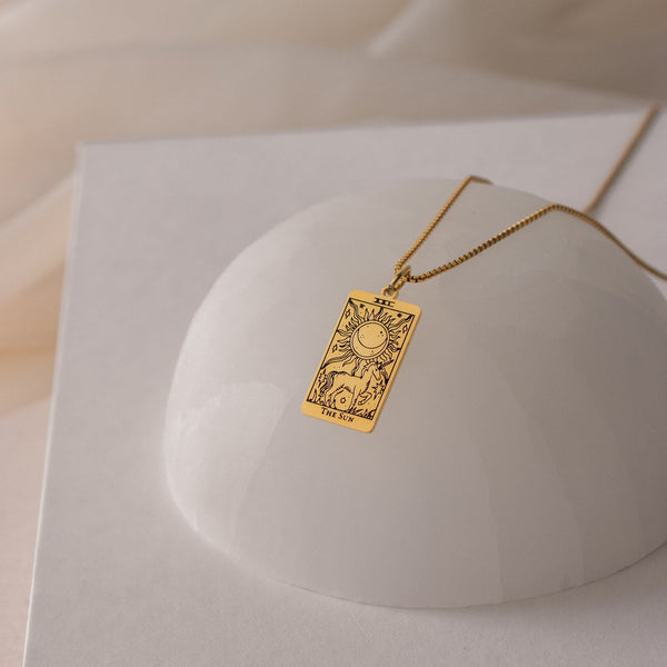 Tarot Card Necklace - Gold