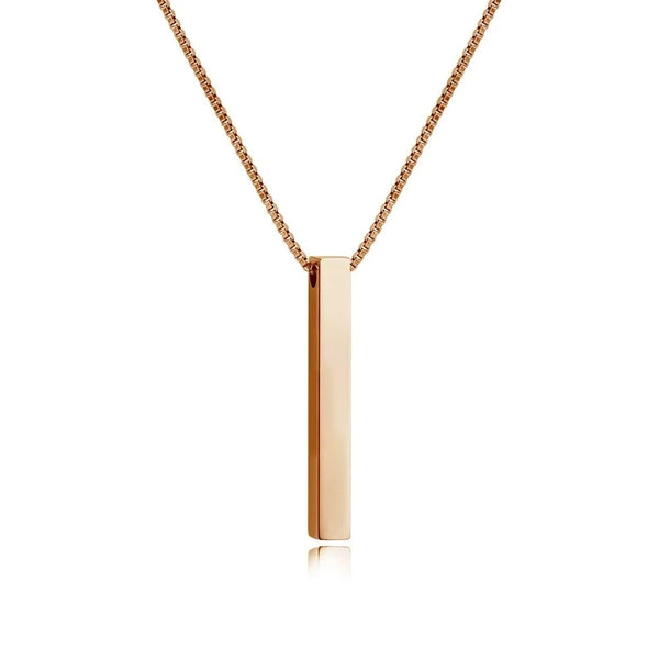 New - Custom Bar Necklace - Rose Gold