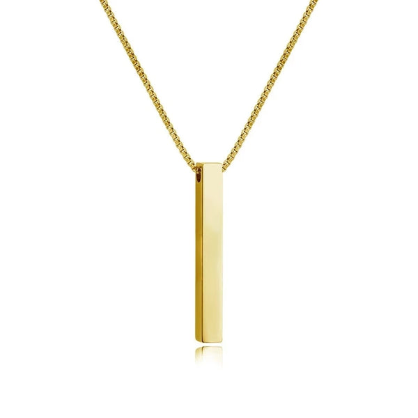 New - Custom Bar Necklace - Gold