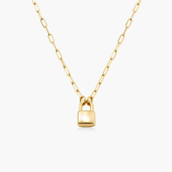 New - Initial Lock Necklace